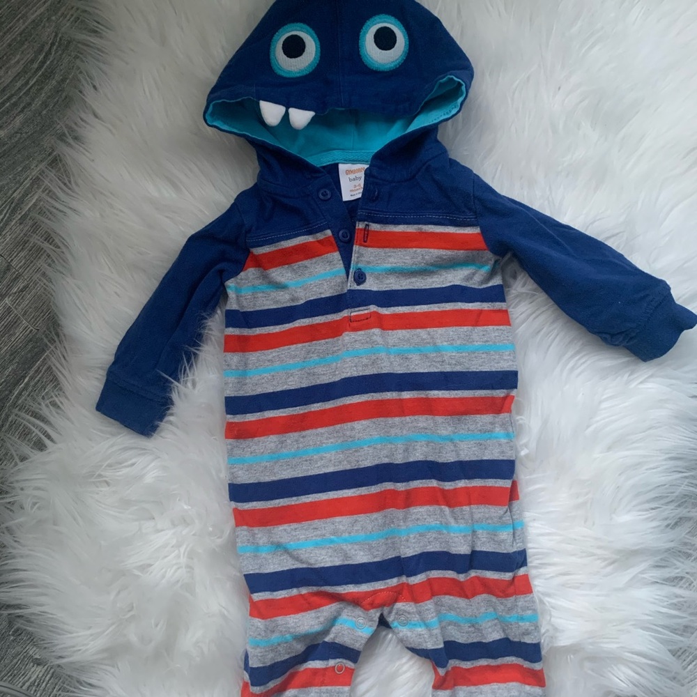 Gymboree Dinosaur Hoodie One Piece 3-6M